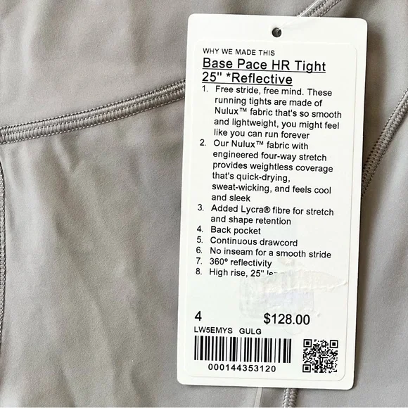 Lululemon Base Pace High Rise Reflective Tight - Picture 4 of 9